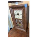 ANTIQUE Ansonia Brass  Weight-Driven Ogee Wall Clock