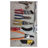 HEX key set, wire cutters, bolt cutter, hacksaw