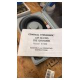 CENTRAL Pneumatic air micro die Grinder 47869; Shanks; box of abrasive tools