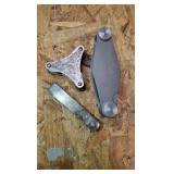 STEEL carving knives, helping hands magnifier, tally counters