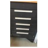 Harbor Freight 5-drawer steel work station with a maple top 42606.
