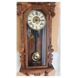ANTIQUE Ansonia clock wall-mounted clock H 3’ x L 15”