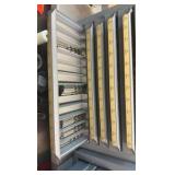 TOOL box holding cutting tools such as mill ends and drill bits