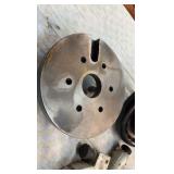 LATHE steady rest, lathe faceplate, and gears