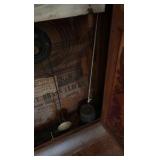 ANTIQUE Ansonia Brass  Weight-Driven Ogee Wall Clock