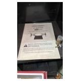 6" BENCH Buffer on stand, Buffalo 6" Bench grinder  with polishing kit & other items on stand