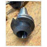 (10) CNC CV40 assorted tool holders with cutters & drills for milling