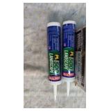 (5) ALEX Plus acrylic latex caulk (2) Loctite