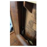 ANTIQUE Ansonia Brass  Weight-Driven Ogee Wall Clock