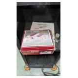 6" BENCH Buffer on stand, Buffalo 6" Bench grinder  with polishing kit & other items on stand