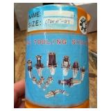 CNC CV40 assorted tool holders for milling; many appear to be new