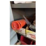 SHELF Unit full of hardware. Shelf is  H 87” x L 3’ x D 1’