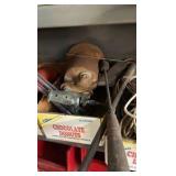 SHELF Unit full of hardware. Shelf is  H 87” x L 3’ x D 1’