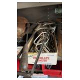 SHELF Unit full of hardware. Shelf is  H 87” x L 3’ x D 1’