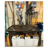 Clausing 1633 Drill Press with Heavy Duty Steel machining table.
