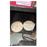 6" BENCH Buffer on stand, Buffalo 6" Bench grinder  with polishing kit & other items on stand