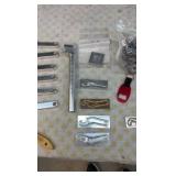 (2) HARDWARE 6- drawer storage unit, hardware