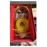 SHELF Unit full of hardware. Shelf is  H 87” x L 3’ x D 1’