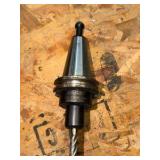 (10) CNC CV40 assorted tool holders with cutters & drills for milling