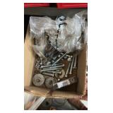 SHELF Unit full of hardware. Shelf is  H 87” x L 3’ x D 1’