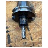 (10) CNC CV40 assorted tool holders with cutters & drills for milling