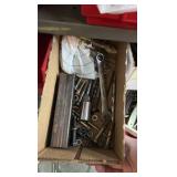 SHELF Unit full of hardware. Shelf is  H 87” x L 3’ x D 1’