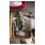 SHELF Unit full of hardware. Shelf is  H 87” x L 3’ x D 1’