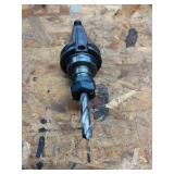 (10) CNC CV40 assorted tool holders with cutters & drills for milling