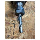 (10) CNC CV40 assorted tool holders with cutters & drills for milling