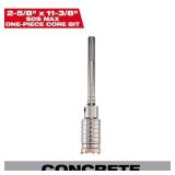 Milwaukee 2-5/8 in. x 11-3/8 in. SDS-MAX Core Bit
