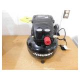 Husky 3 Gal. 120 PSI Portable Electric Oil-Free Light Duty Pancake Air Compressor with Fold Down Handle and 1-Quick Coupler
