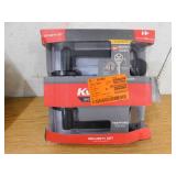 Kwikset Trafford Keyed Entry Handle and Single Cylinder Deadbolt Combo Pack featuring SmartKey Security in Matte Black