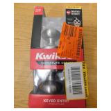 Kwikset Juno Satin Nickel Entry Door Knob Featuring SmartKey Security with Microban Antimicrobial Technology