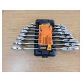 GEARWRENCH SAE Flex-Head 90-Tooth Combination Ratcheting Wrench Set (8-Piece)