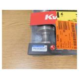 Kwikset Pismo Round Rose Satin Nickel Knob Door Combo Pack Featuring SmartKey Security