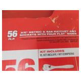 Milwaukee 3/8 in. Drive SAE/Metric Ratchet and Socket Mechanics Tool Set (56-Piece)