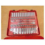 Milwaukee 3/8 in. Drive SAE/Metric Ratchet and Socket Mechanics Tool Set (56-Piece)