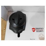 Kwikset Belleview and Cove Venetian Bronze Entry Door Knob Handleset and Single Cylinder Deadbolt feat. SmartKey and Microban