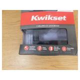 Kwikset Halifax Square Matte Black Privacy Bed/Bath Door Handle with Lock