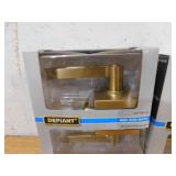 (2) Defiant Tonebridge Brushed Gold Bed/Bath Door Handle with Square Rose