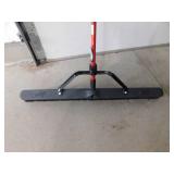 Libman 36 in. High Power Smooth Surface Push Broom Set with Brace and 60 in. Steel Handle