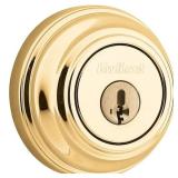 Kwikset Polished Brass Double Cylinder Deadbolt featuring SmartKey Security