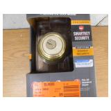 Kwikset Polished Brass Double Cylinder Deadbolt featuring SmartKey Security