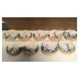 Precious Moments Vintage Retired Walking in Faith plate set of 9