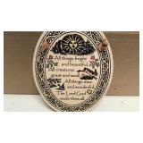 Handcrafted Spoon Creek Ceramic Wall Plaque 8"x 6"