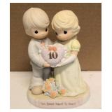 Precious Moments "Ten Years Heart to Heart" item#163805