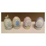 Precious Moments set of 4 annual easter egg 1997, 2000,2001, and 2002