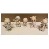 Precious Moments Figurine vintage set of 5 = Item#142662, item#732494, item#456217, item#184055, item#528658