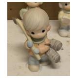 Precious Moments Figurine set of 7 Item#15792, 529435, 12416R, 634778, 529494, 634999, and 184071