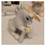 Precious Moments Figurine Vintage unicorns, "put a little punch in your birthday" item#BC931, 104418